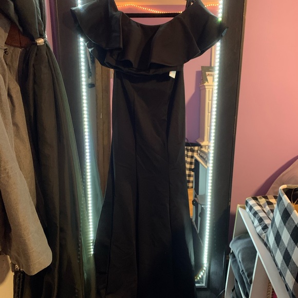 Black 2 piece jovani dress- size 6 NWT - Picture 2 of 8